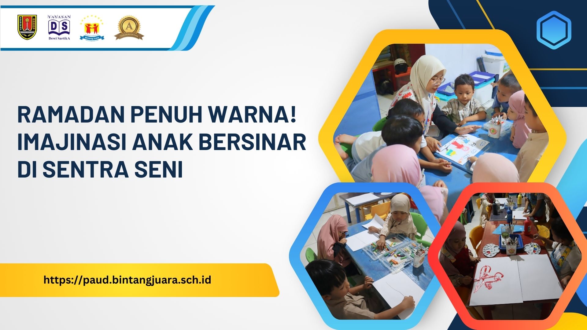 imanjinasi anak bersinar di sentra seni