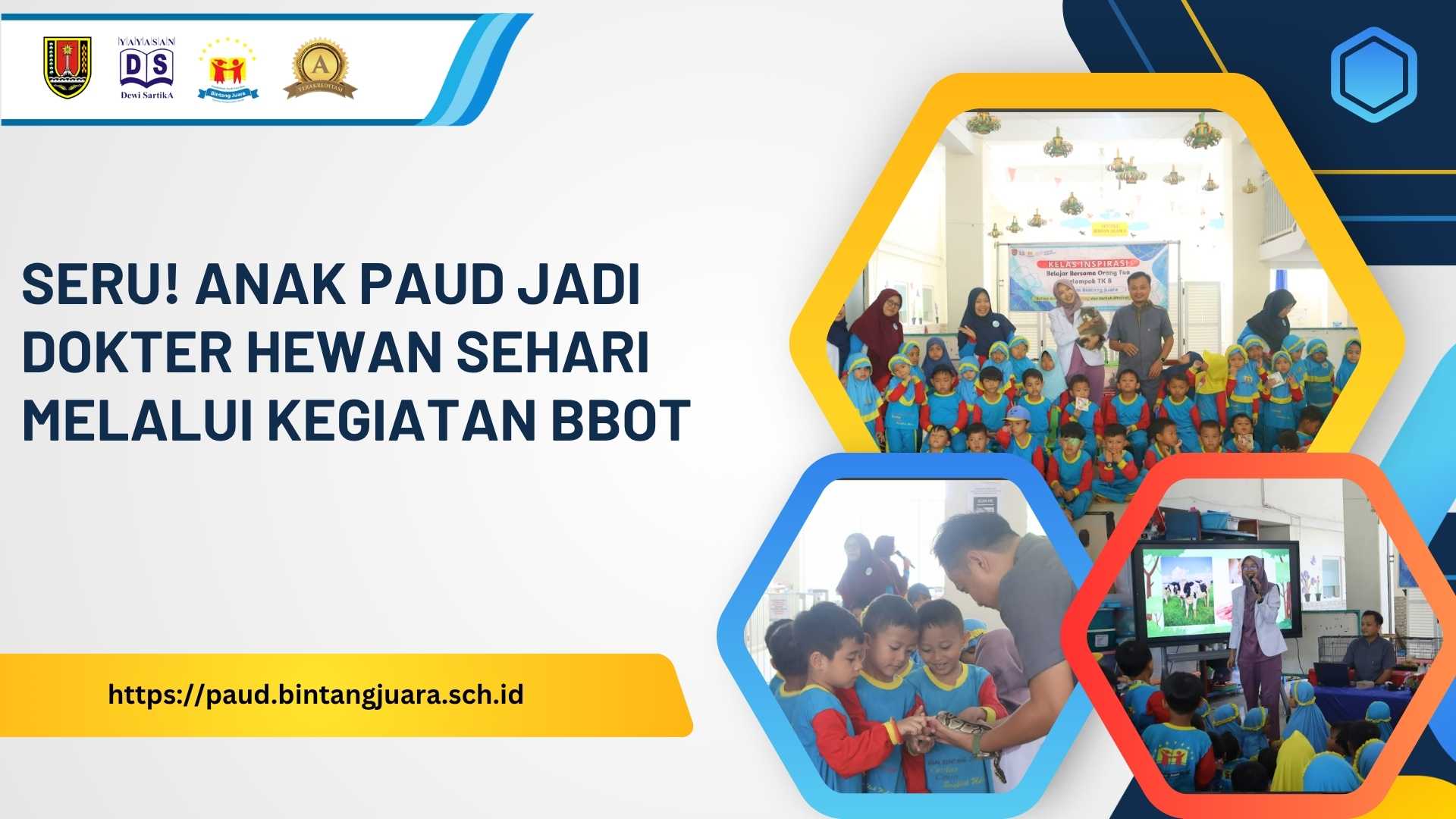 anak PAUD jadi dokter hewan sehari