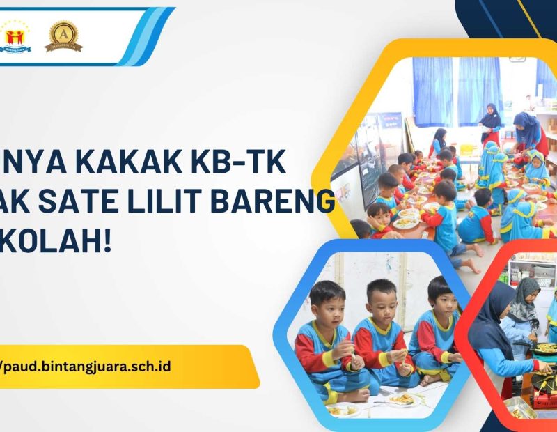 kakak kb-tk masak sate lilit