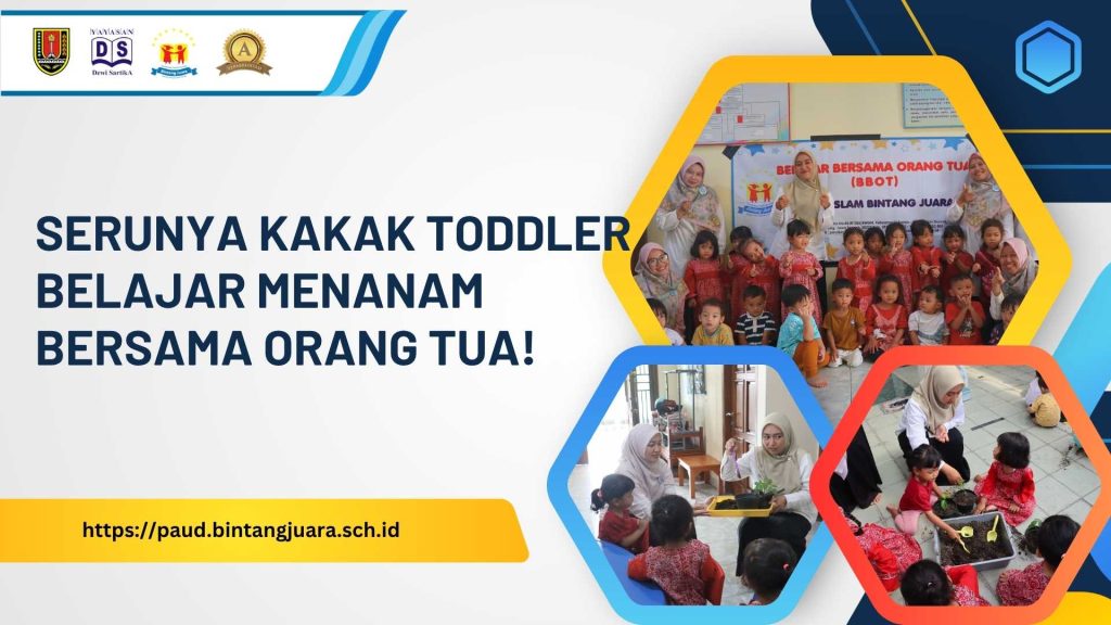 toddler belajar menanam