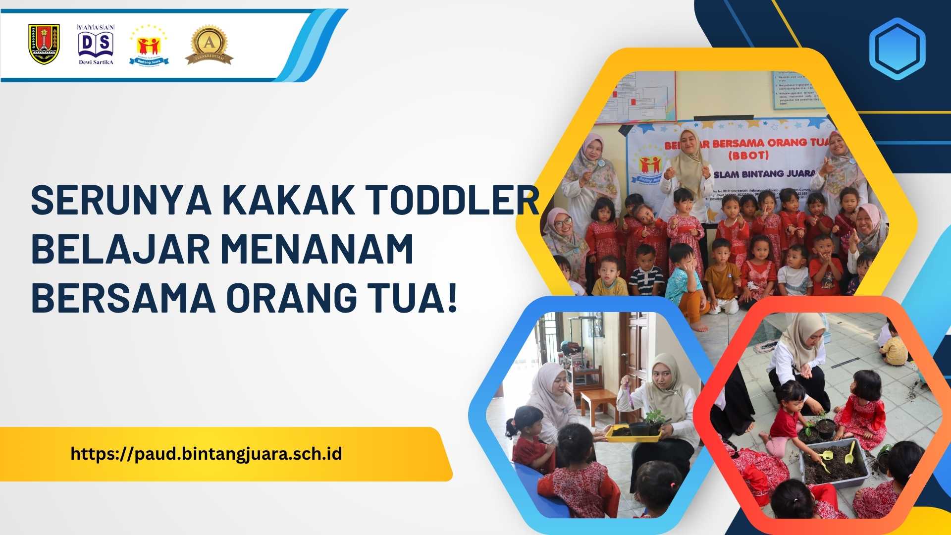 toddler belajar menanam
